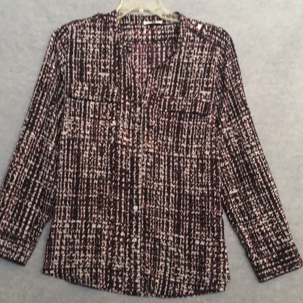 Calvin Klein Black and White Blouse